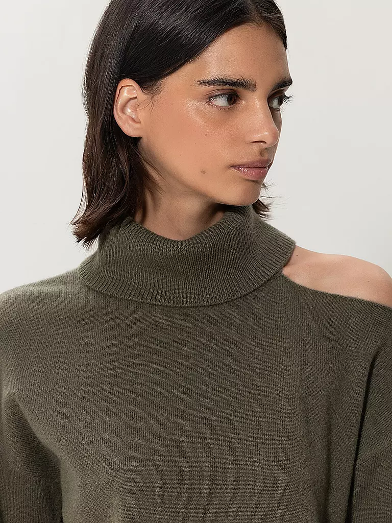 LUISA CERANO Rollkragenpullover grün